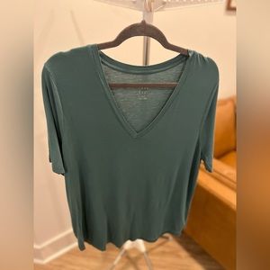 A New Day Green V-Neck